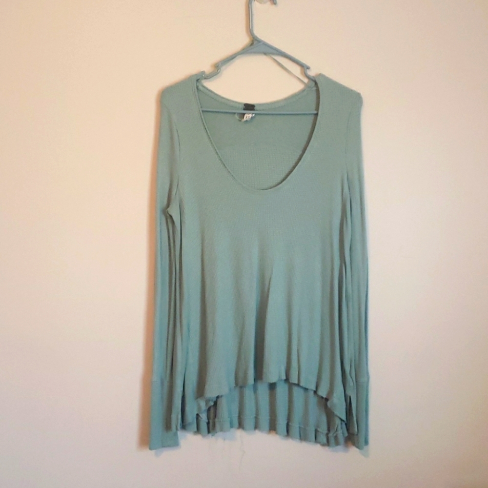 We the Free ling sleeve top xs green